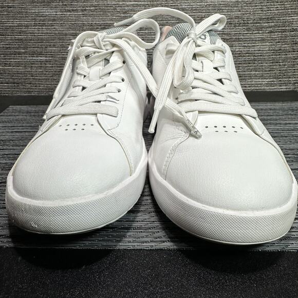 On Cloud Shoes White Leather On The Roger Advantage Low 48.99454 Womens 10 - Picture 4 of 15